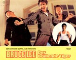  German lobby card (the circular Bruce Lee eye-catcher, a still from THE WAY OF THE DRAGON, was probably borrowed from the Italian lobby card design for the movie)