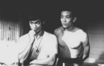 deleted scene <br>(While James Tien is telling Li Kun late at night about the fight
he and Bruce Lee had near the gambling den, Bruce Lee and Chin Shan are standing by) – Fortunately, this scene has been found, and a more complete version of THE BIG BOSS has been released in July 2023 by Arrow Films.