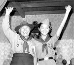 The real Yang Hui Min and Brigitte Lin, who played her in 