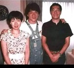 Jackie Chan Kong-sang with revered manga artist Toriyama Akira and his wife Kato Yoshimi.