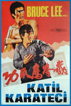 Turkish movie poster <br>for Tu Lu Po's JEET KUNE AND THE SUPREME KUNG FU <br> (displaying the drawn image motif from the English poster for Lin Pin's THE NEW GAME OF DEATH)