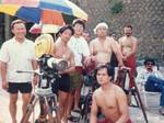 On the set of Little Kids Beat the Boss. Sitting in the foreground: Wong Sai-Goon
