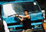 Behind the scenes of "Dragon squad"(2005). Chin Ka Lok choreographing action.