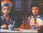 Left: Wong Mui as 'Angel Robber' Shen Liu-xiang<BR> 
Right: Chow Lung as Kiang Chung