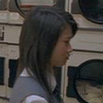Customer at laundry shop