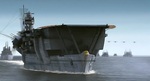 Japanese aircraft carrier (CGI), suppose to be "Akagi"(èµ¤åŸŽ), built in 1927 already. 
for onboard closeup used real modern ships which led to some errors, like the display of radar, still not in use untill 1940 (then only by US and Britisch Royal Air force and Navy, long before their counterparts Japan and Germany)