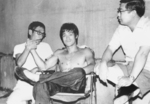 behind the scenes of a deleted scene <br> (which could be found in a Mandarin print and thus was included in a longer version of THE BIG BOSS, released by Arrow Films in July 2023) – The only studio scene for THE BIG BOSS was shot on 4th September 1971, two days after finishing filming in Thailand, at the Wader Studio in Hong Kong (Golden Harvest was still months away from acquiring the use of the Yung Hwa Studio at Hammer Hill). 