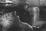 deleted scene <br>(if ever really put on film or just being rehearsed, remains unknown): <br>
Before Bruce Lee finally enters the ventiduct at night,
he takes a longer way <br>through the alleys of the premises of Han's island and knocks out another guard <br>(which would have made five guards to kill for Bolo the next morning!)