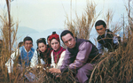 one of the scenes shot under Cheng Kang who directed THE FLYING GUILLOTINE, PART II initially
