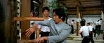 Gordon Liu Chia Hui demonstrates his form on the Wing Chun wooden dummy.