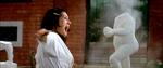 Mizuno Yuko training by decapitating a stone cherub with her hand.