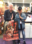 Hong Kong Film Market / 18th â€“ 21st March 2019:<br>
Mang Hoi paying Toby Russell, Hong Kong and Taiwan movie expert and owner of all IFD rights, a visit in his booth. â€“ Many actors, actresses or producers come around to such events.
