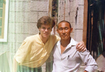 Toby Russell and Casanova Wong on the set of PROJECT A;
Casanova Wong had just finished NORTH SHAOLIN VS. SOUTH SHAOLIN at the time.