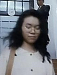 Woman walking out of court