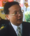 Guest at restaurant opening